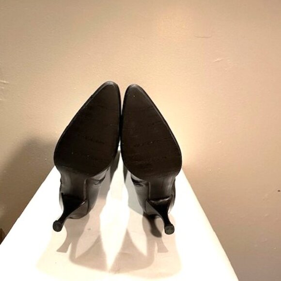 Stuart Weitzman Hola Knee High Leather Boots Black 8.5M - Picture 5 of 8